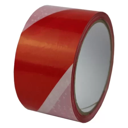 TAŚMA OSTRZEGAWCZA PVC CZERWONO-BIAŁA 50MM/36M